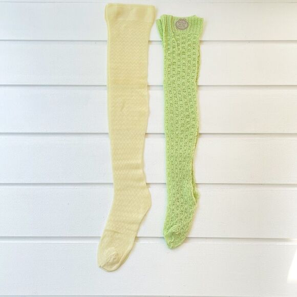 Two Pairs Of Vintage Christian Dior Textured Stockings Dior Sport Chevron New In - Picture 8 of 16